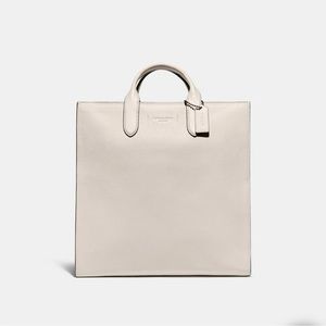 COACH Gotham Tote in chalk soft pebble leather